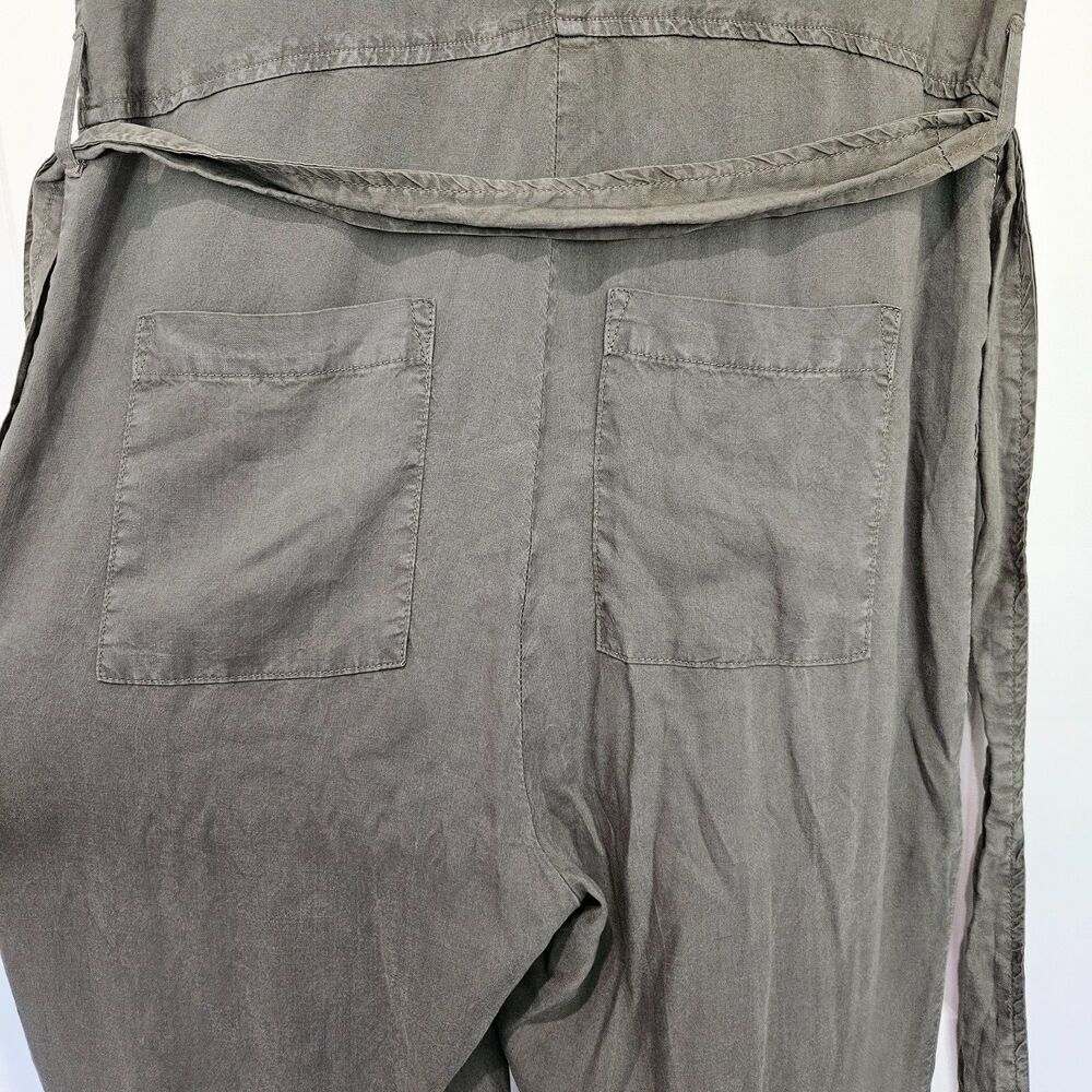 Bella Dahl green short sleeve Size S Jump suit with pockets & waist belt 017 - Picture 14 of 14
